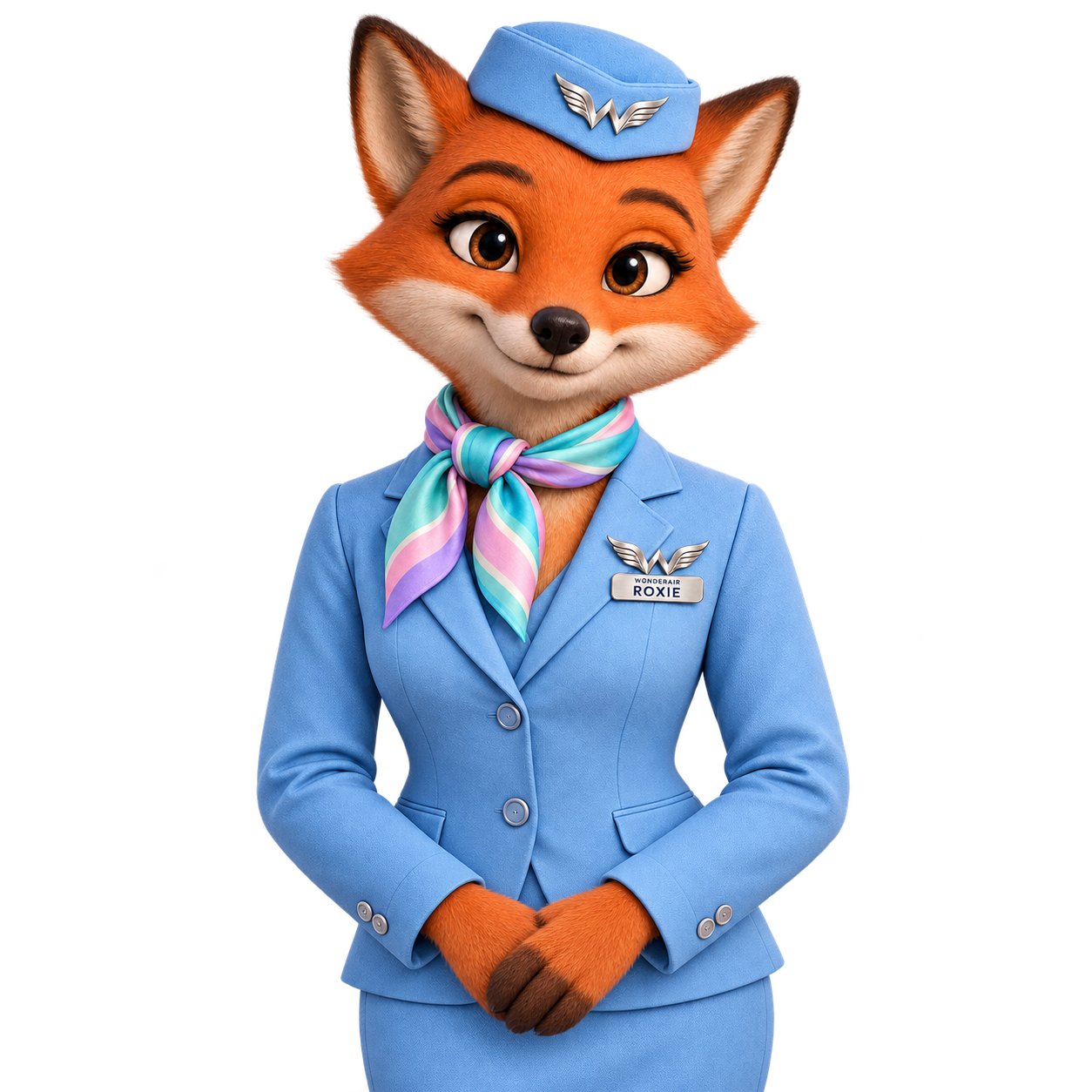 Roxie in her Wonder Air uniform
